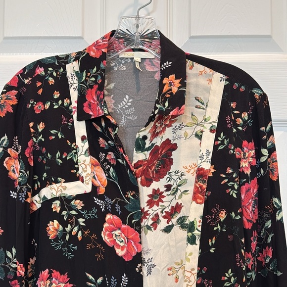 Maje Ciller Patchwork Floral Print Shirt Size Small - Picture 7 of 13